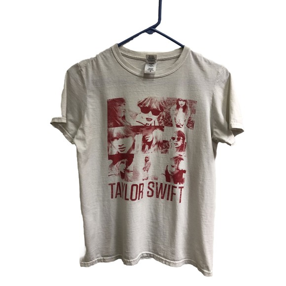 Taylor Swift 2012 White Squares T-Shirt Tee Size Small - Picture 1 of 6